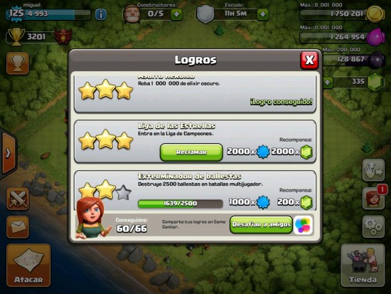 2000 gemas premio Clash of Clans